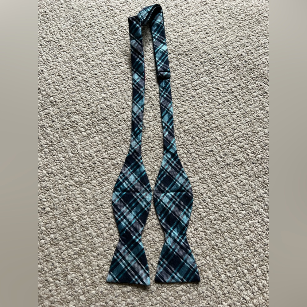Original Penguin Blue and Black Plaid Tie